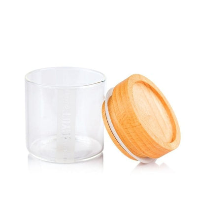 Ryot Clear Glass Jar With Beech Tray Lid