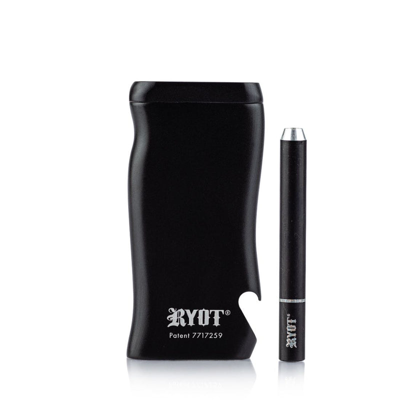 Ryot Large 3in Aluminum Super Magnetic Dugout With Bottle Opener In Black/ Bat Included